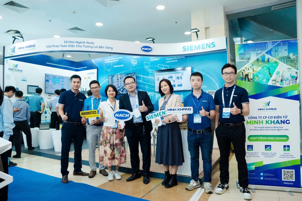 Gian hàng Siemens và Minh Khang M&E JSC. Vietnam Water Week 2024